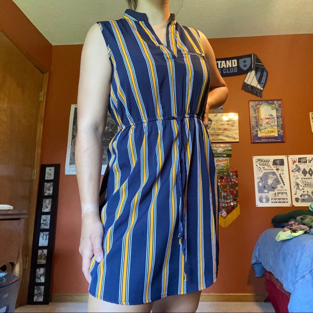 Striped collared dress